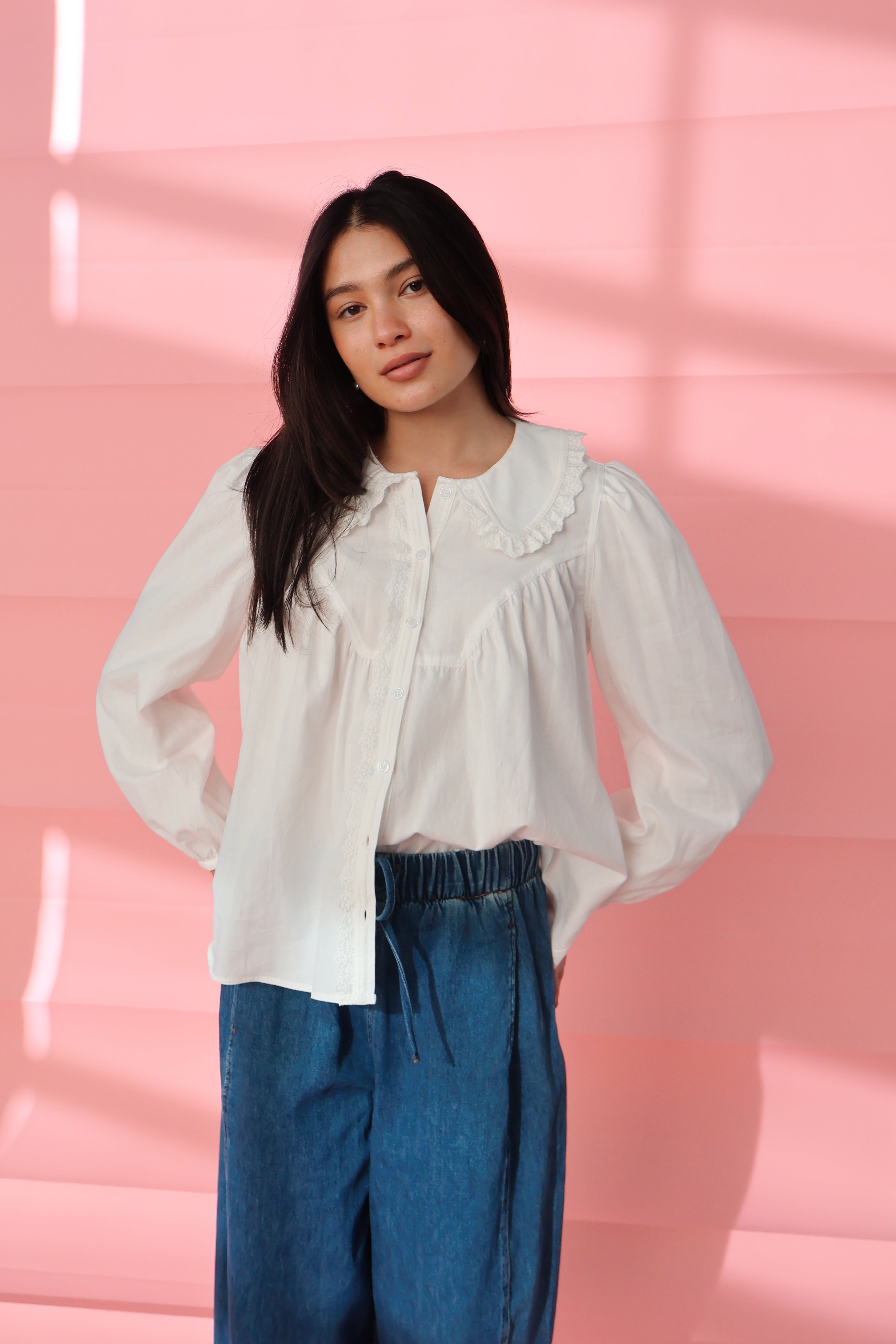 Everly White Blouse