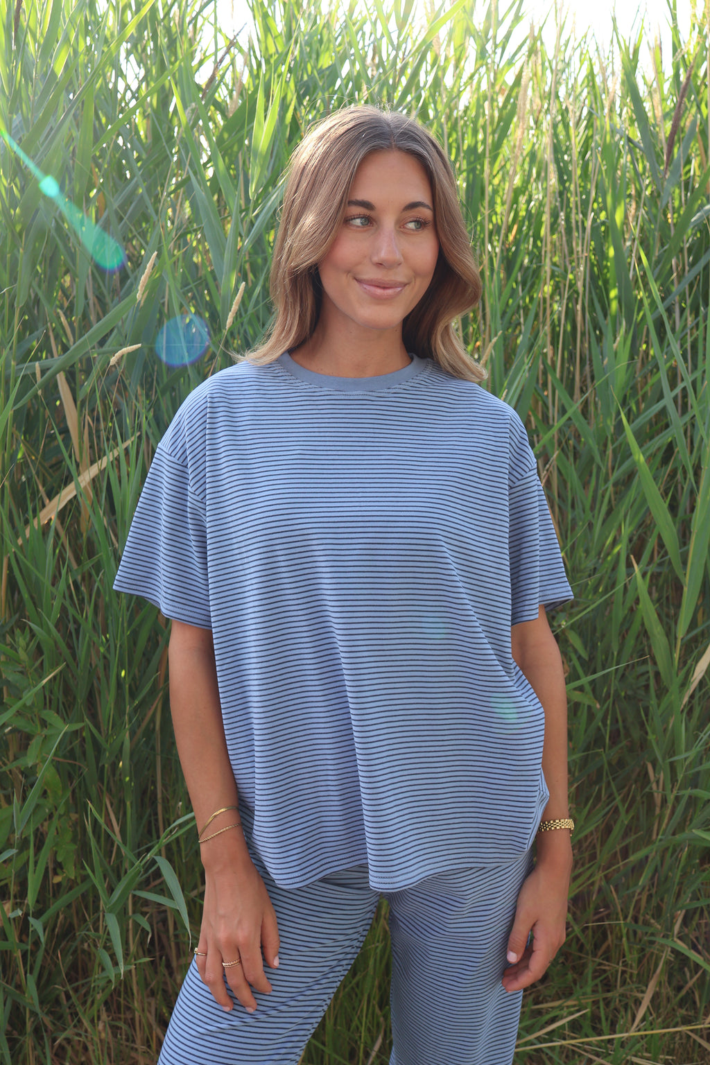 Porter Fleece Stripe Tee