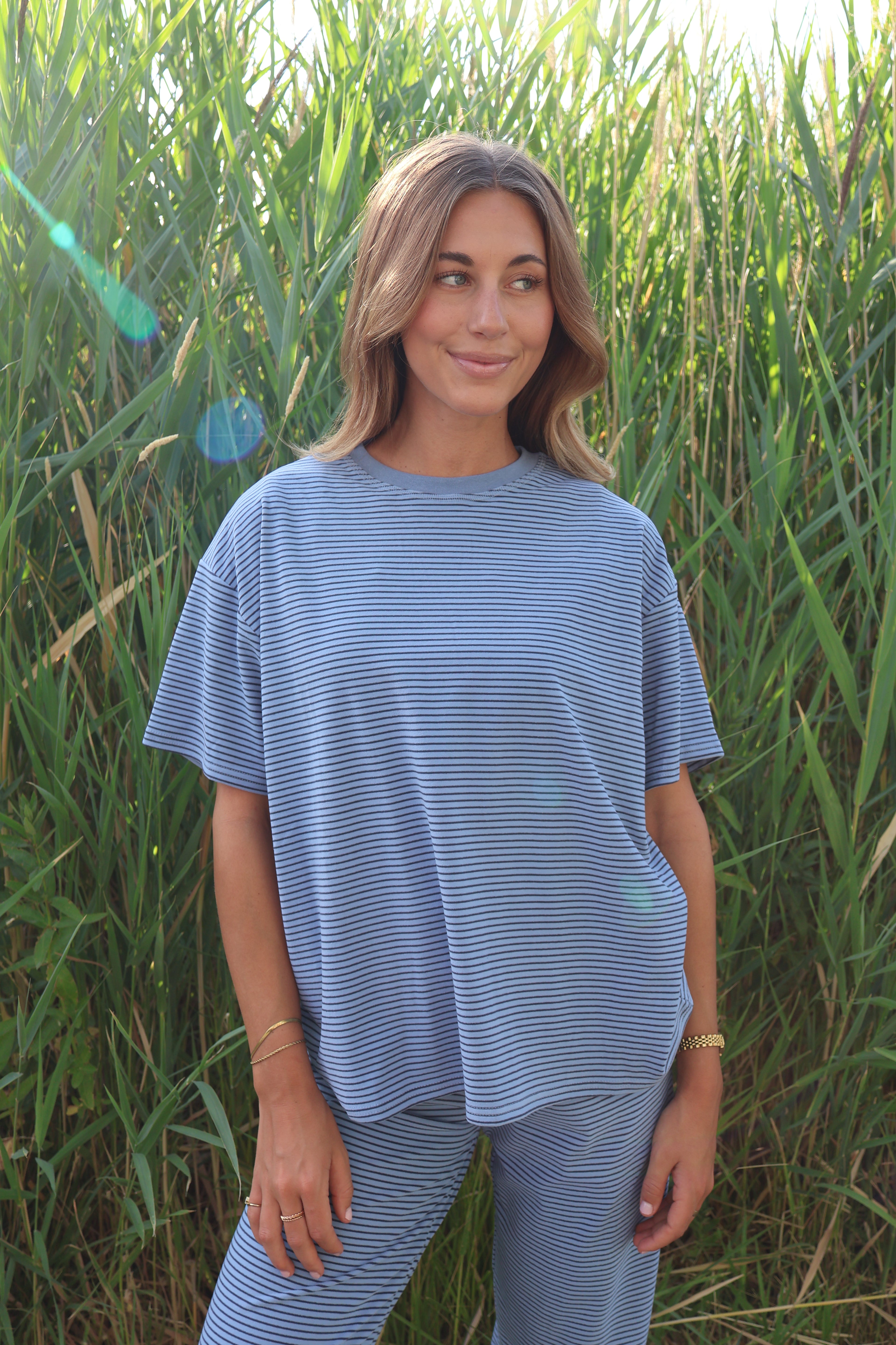 Porter Fleece Stripe Tee