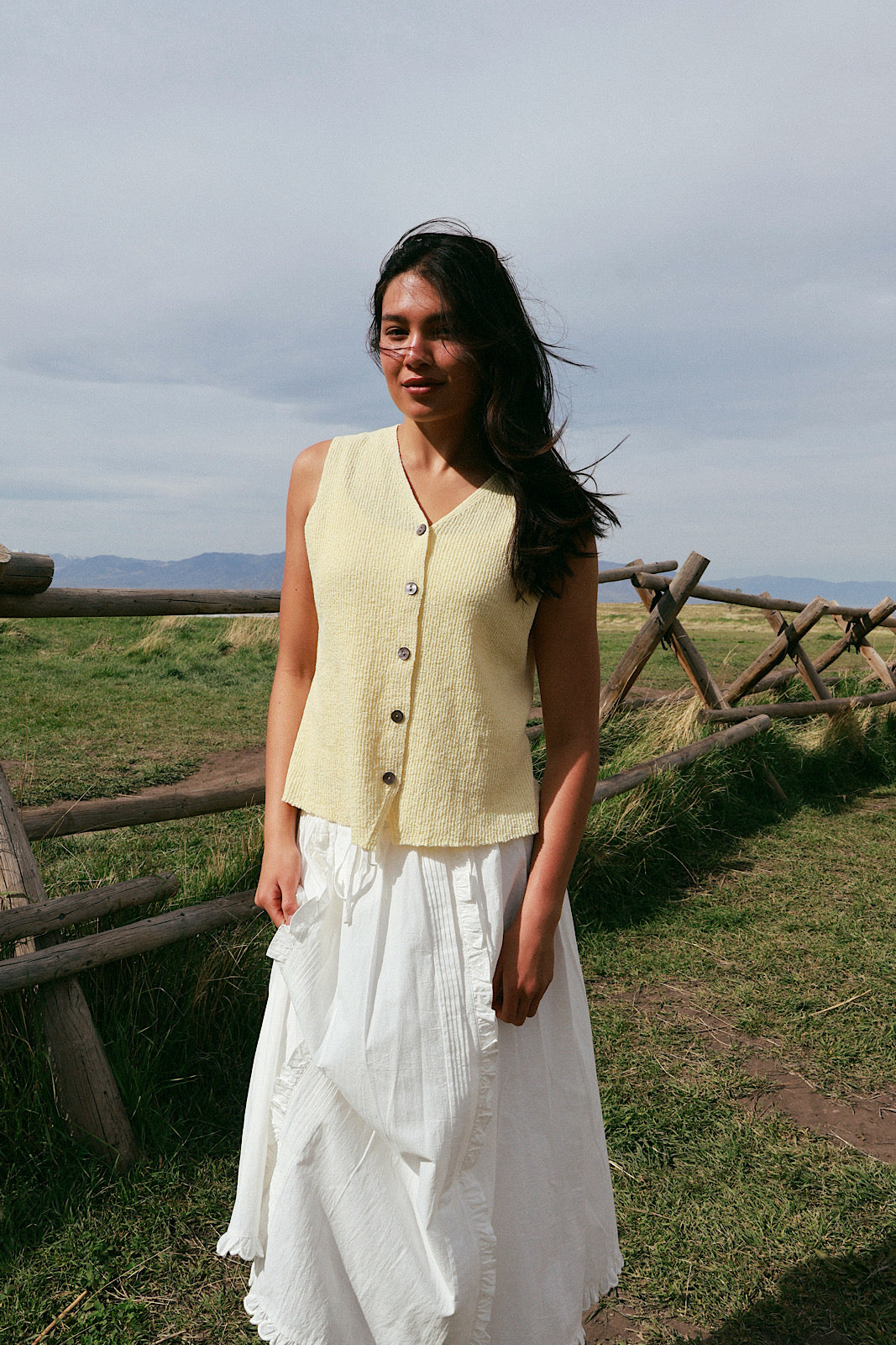 Rae Knit Tank in Butter Yellow