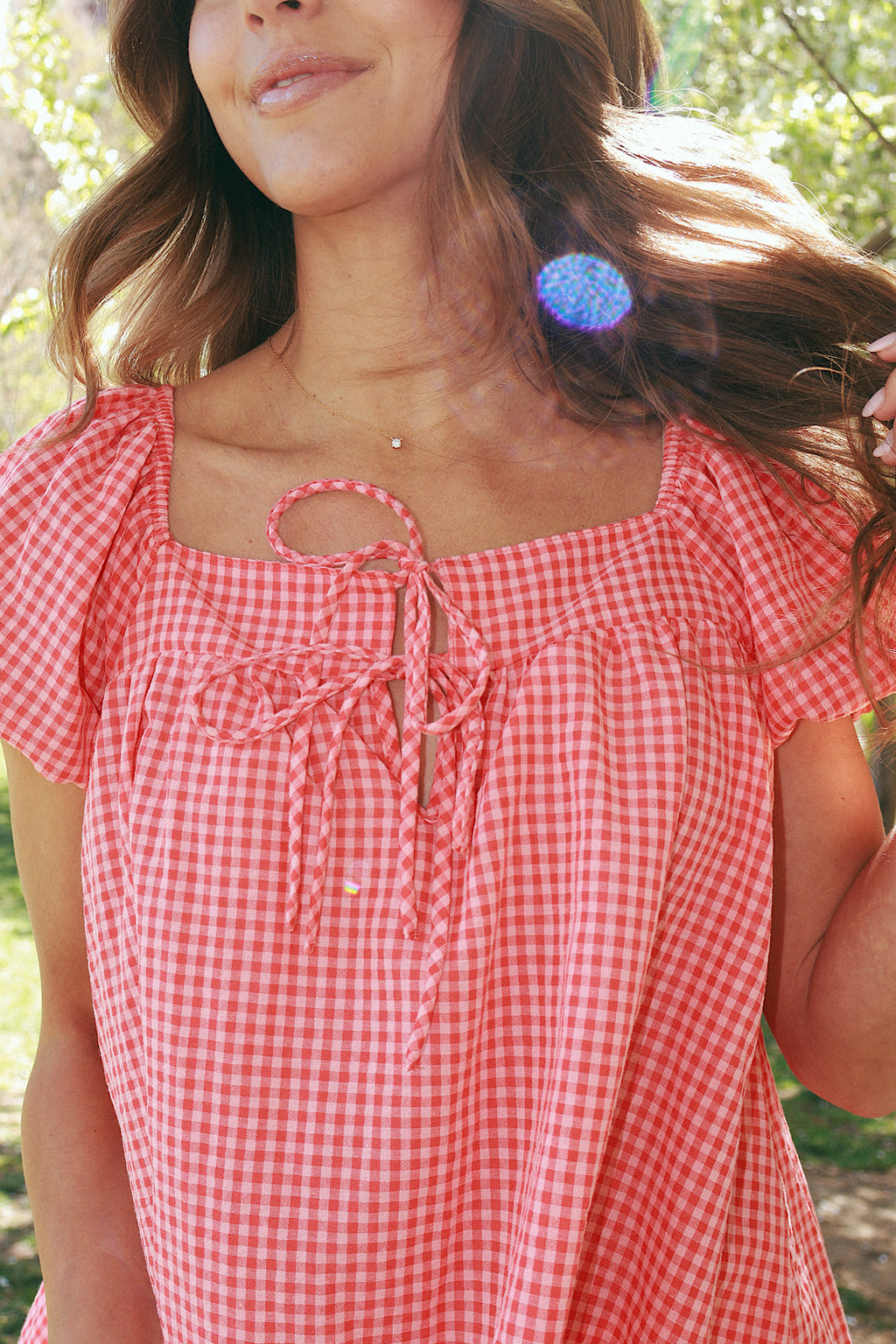 Berries & Cream Gingham Blouse