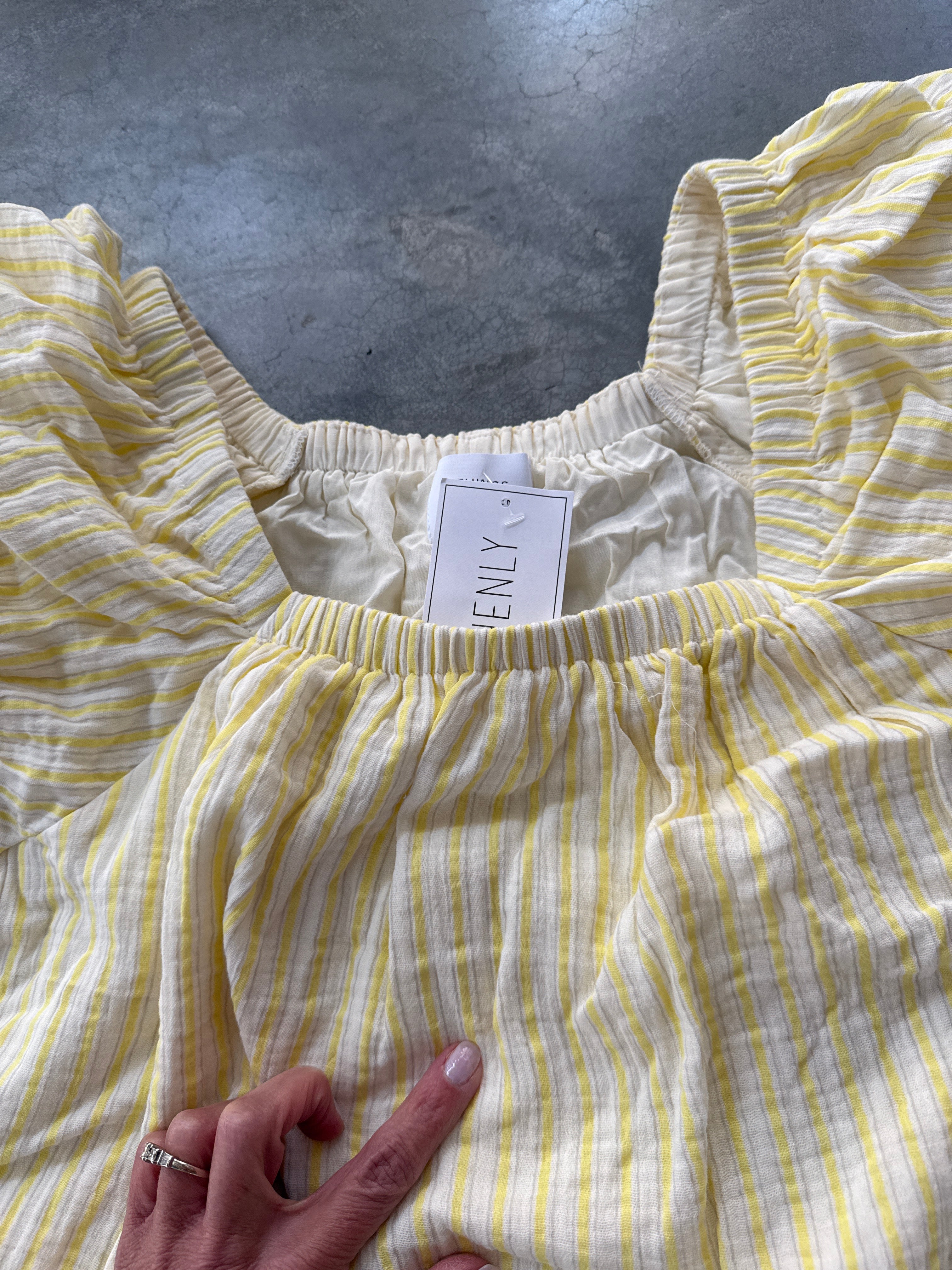 FINAL SALE - FLAWED Sorrento Stripe Dress - Small