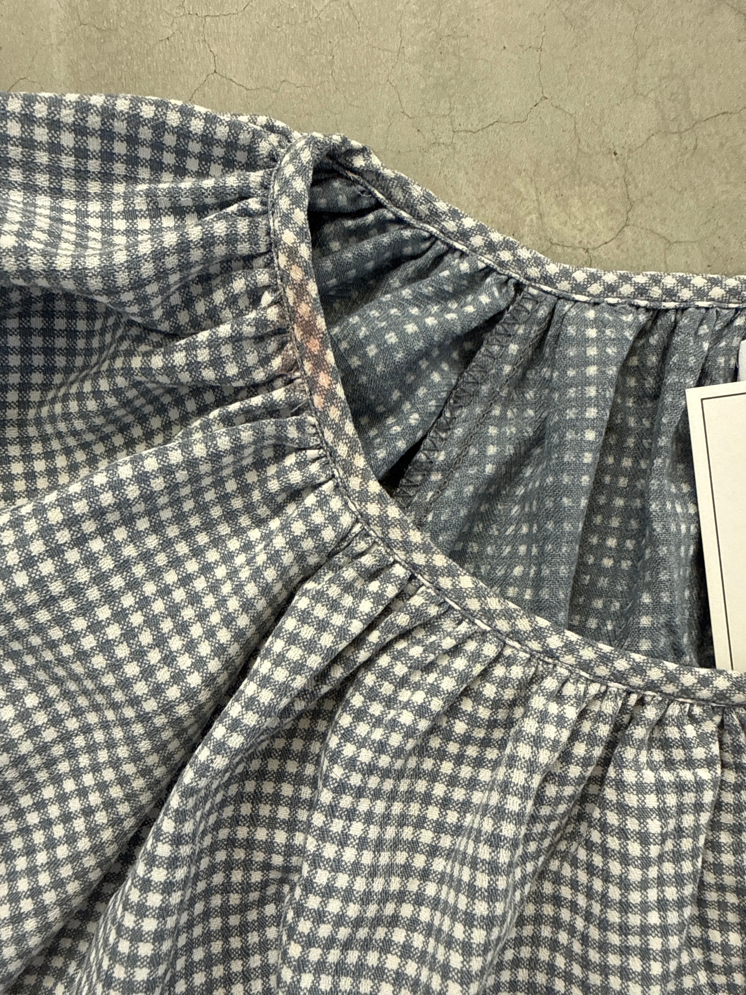 FINAL SALE - FLAWED Delaney Gingham Blouse - Large