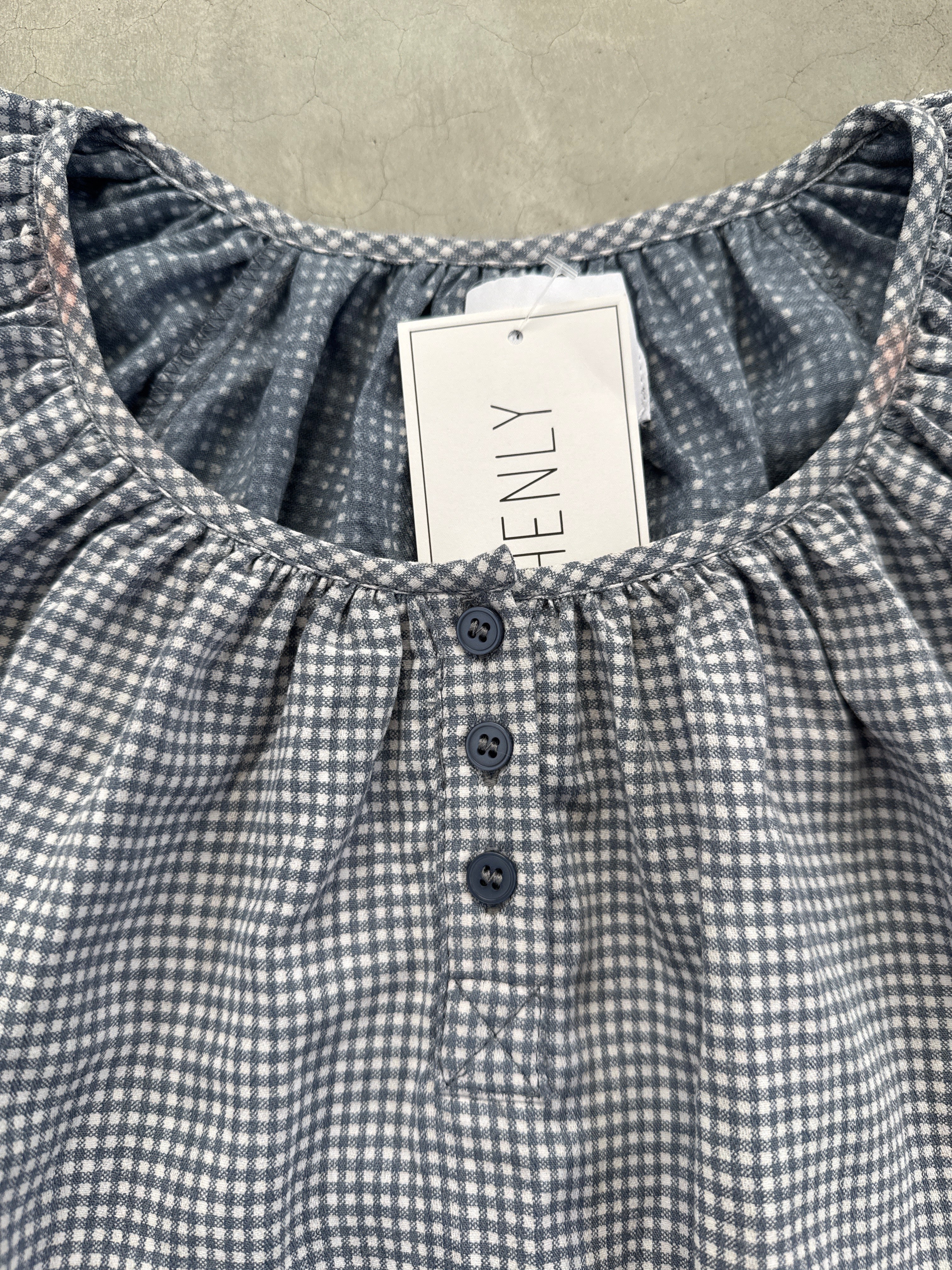 FINAL SALE - FLAWED Delaney Gingham Blouse - Large