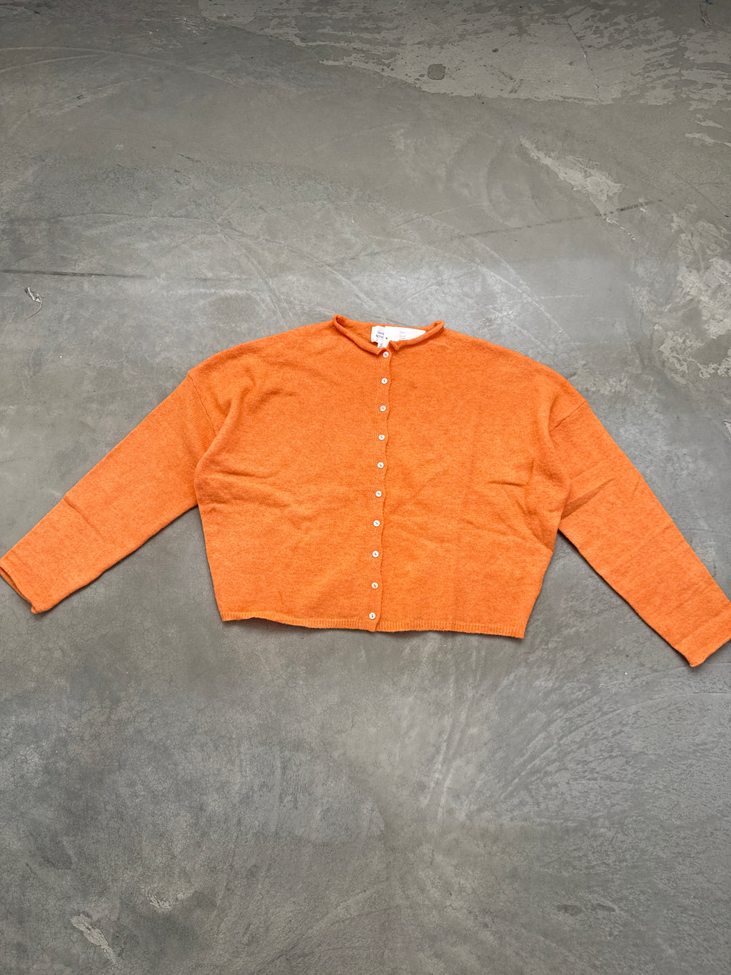 FINAL SALE - FLAWED Piper Cardigan in Orange - Large