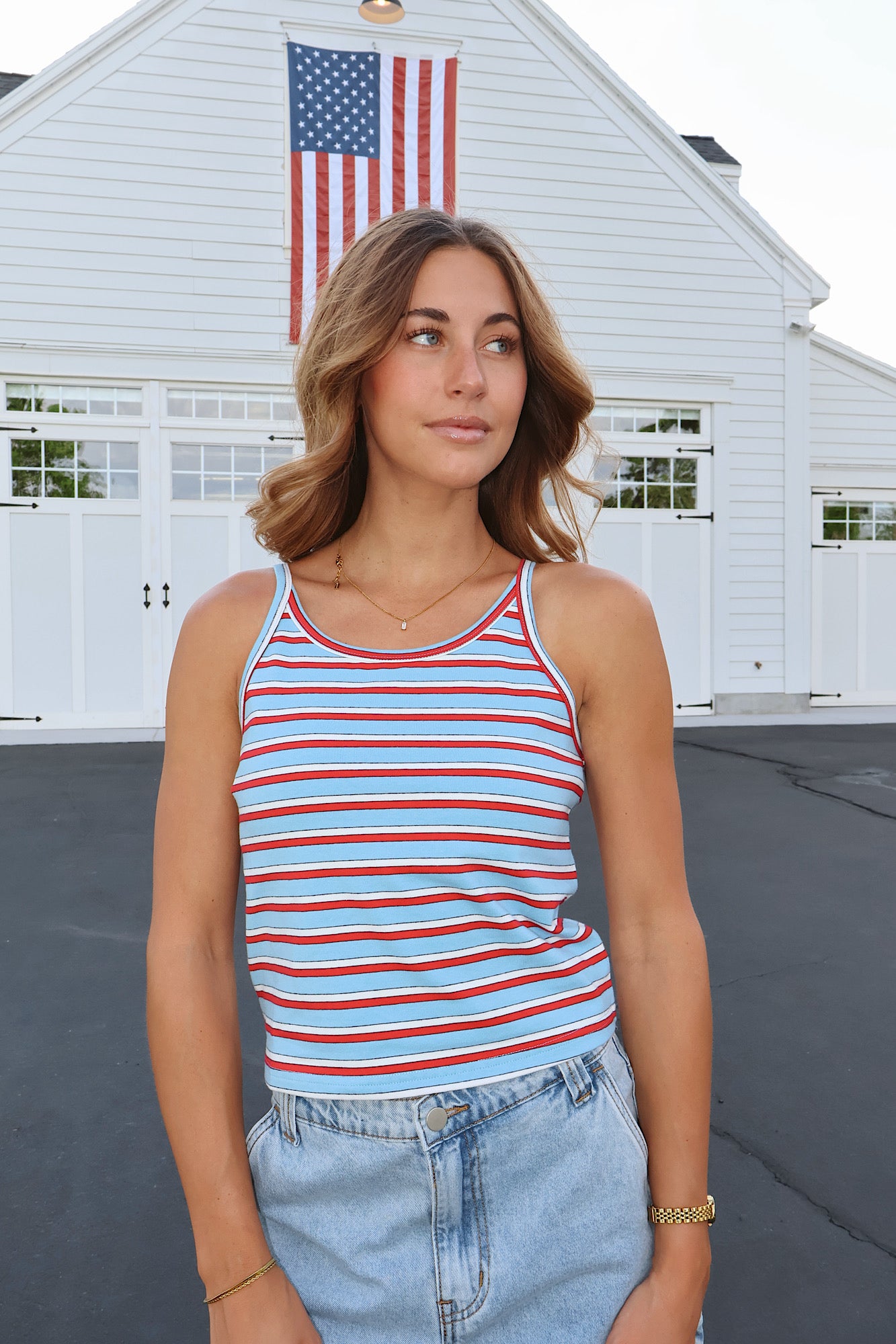 Libby Stripe Tank Main image