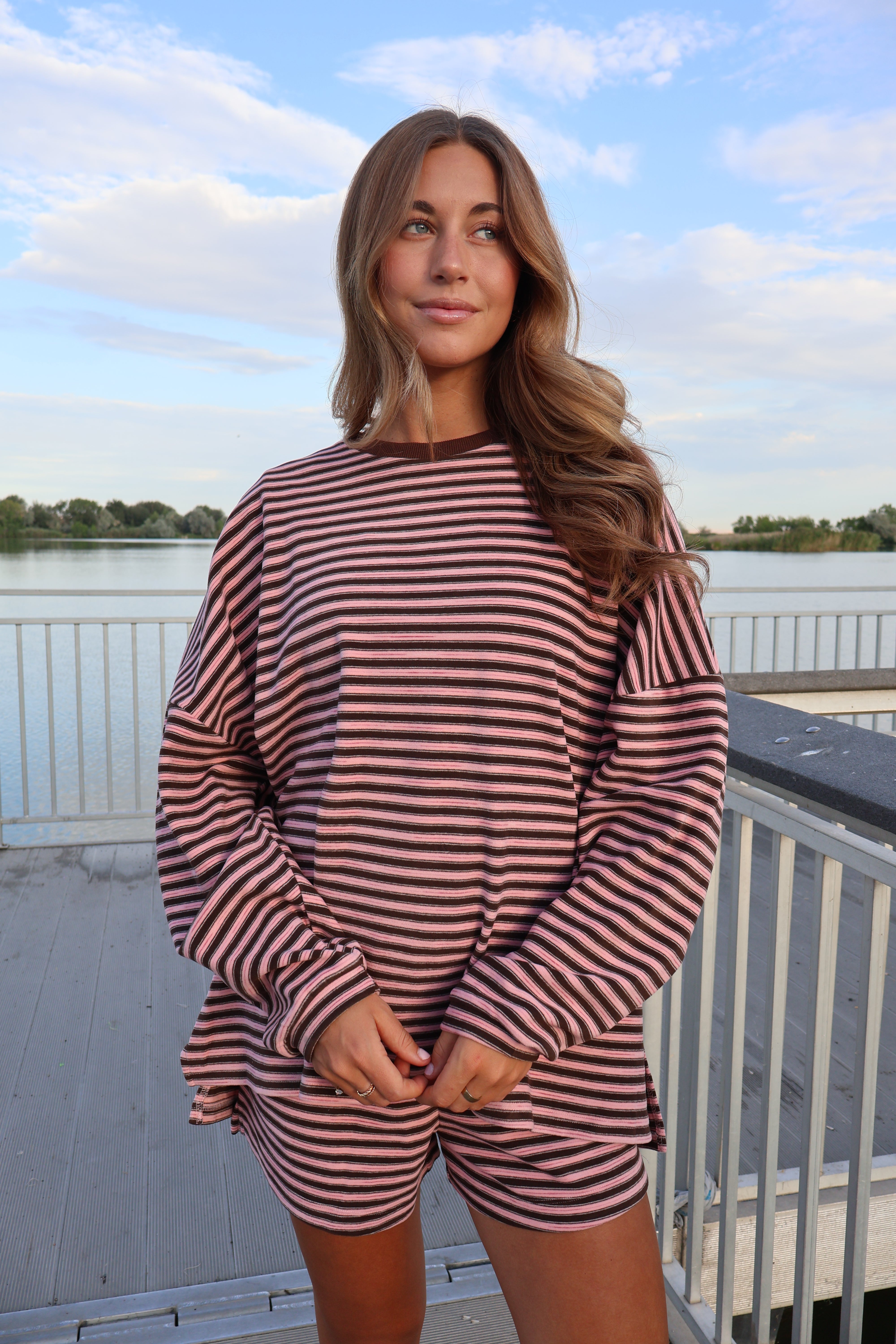 Cameron Fleece Stripe Pullover Main image