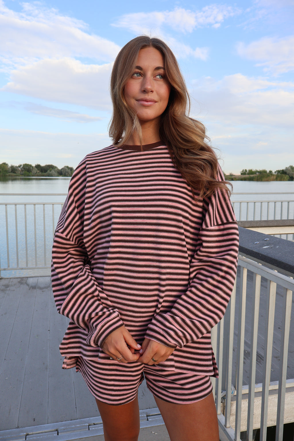 Cameron Fleece Stripe Pullover