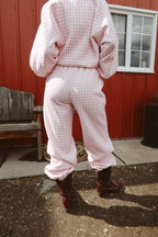 Dolly Gingham Joggers in Pink