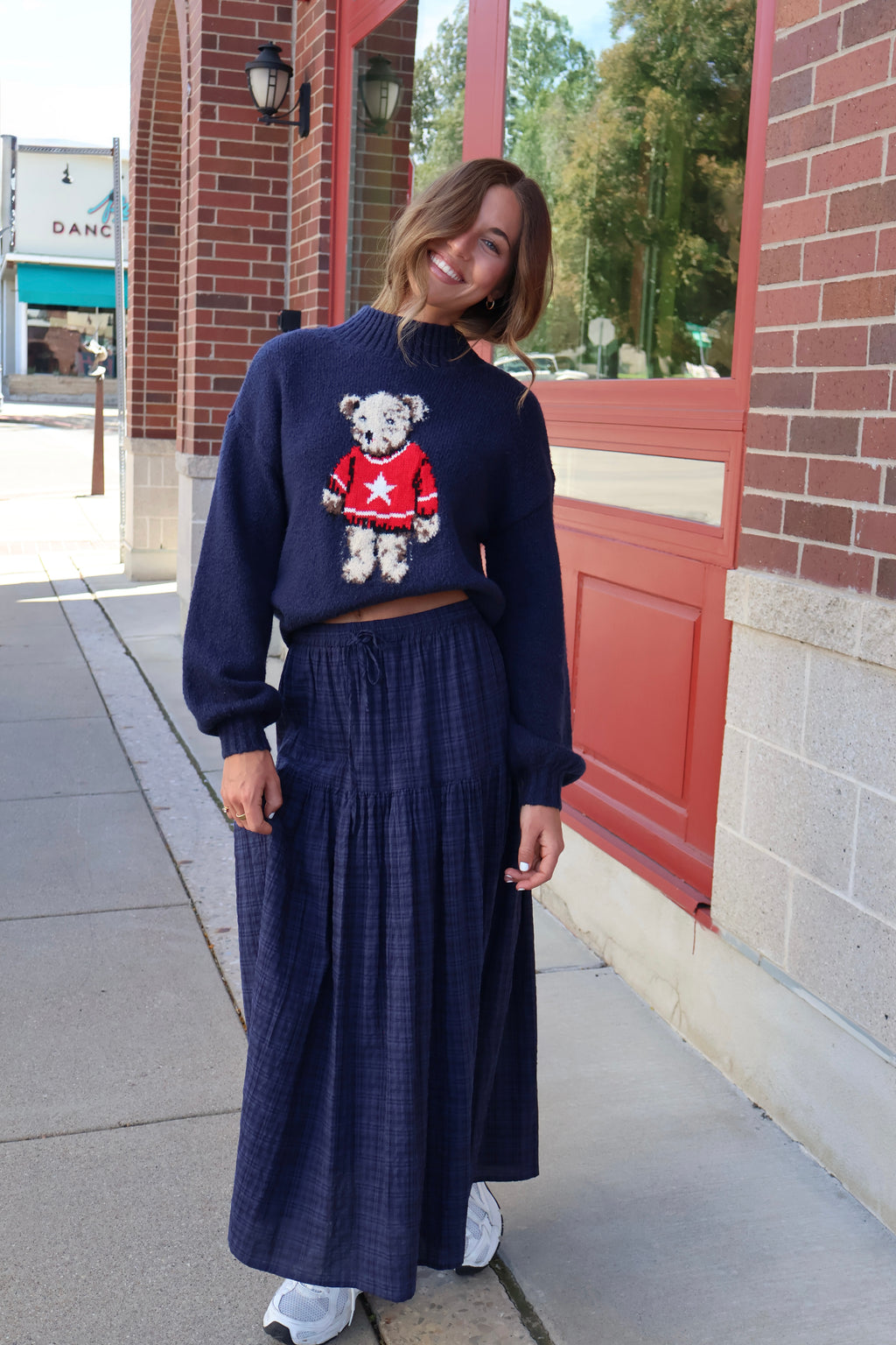 Teddy Bear Sweater in Navy