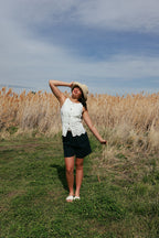 Dotted Shorts in Navy