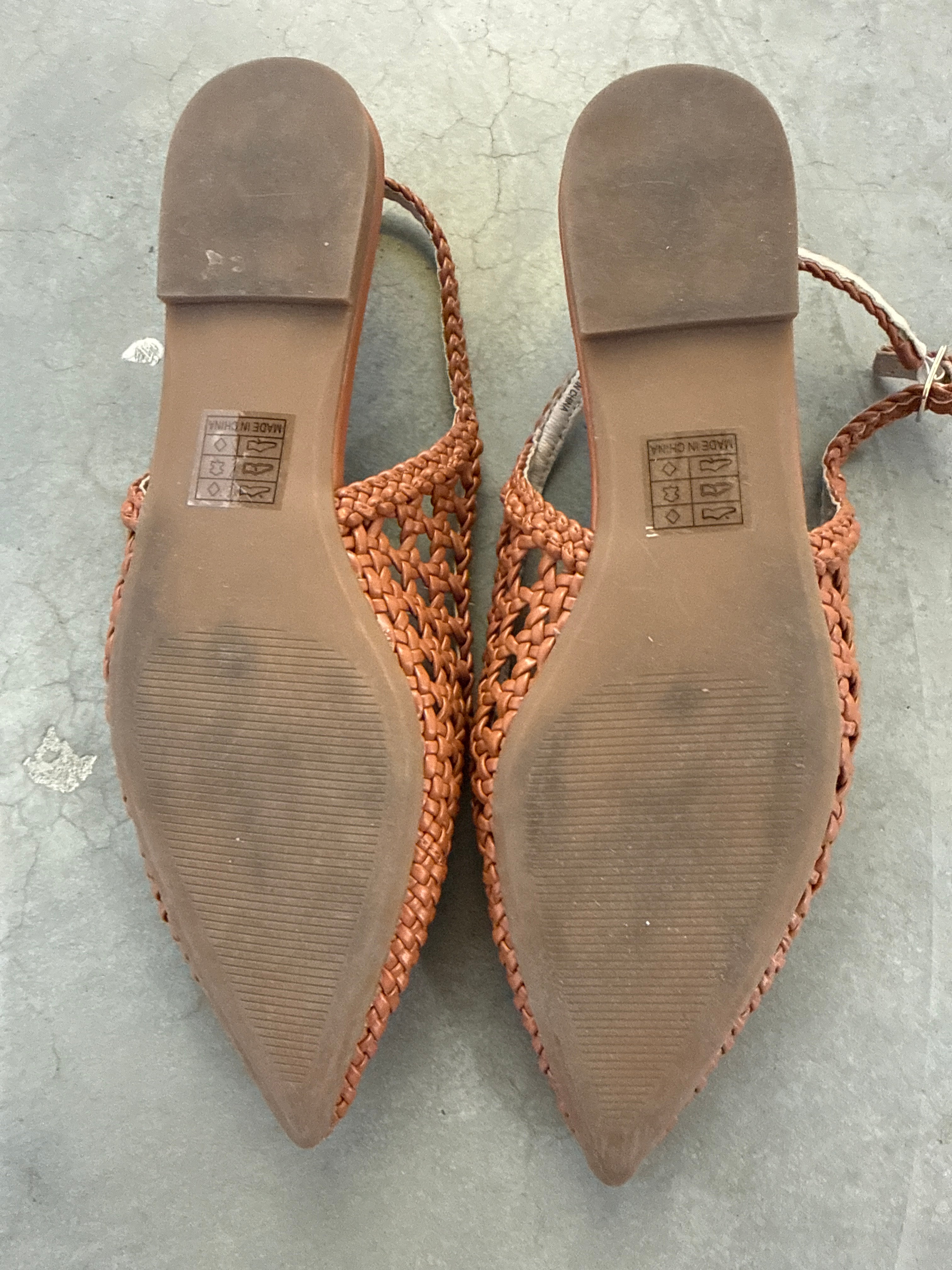 FINAL SALE - FLAWED Yosi Samra leather Woven Flats - 8
