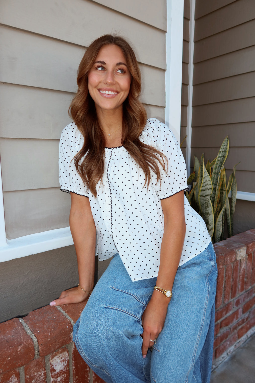 Polly Dot Blouse