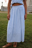 Sandie Pinstripe Skirt in Blue