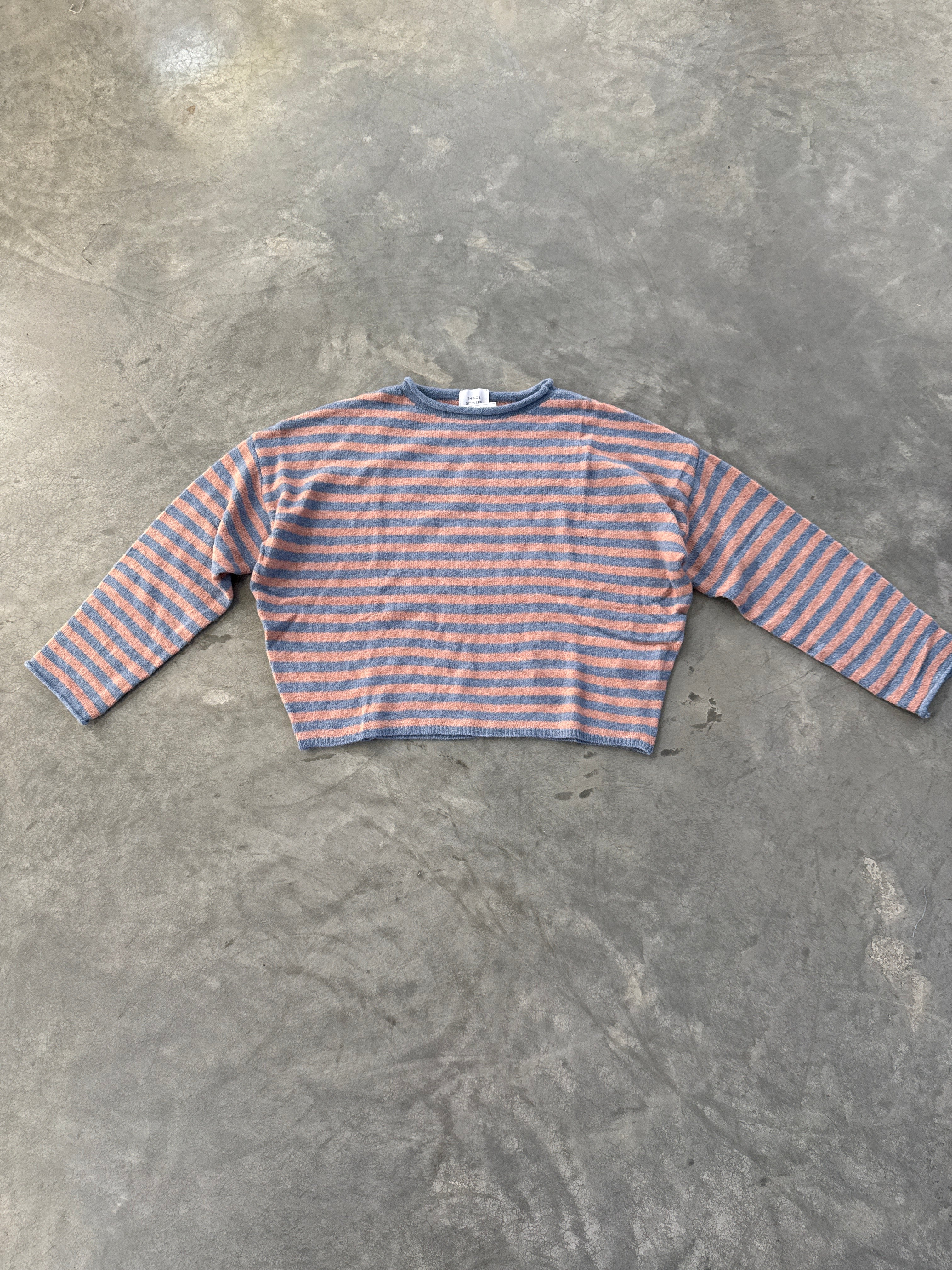 FINAL SALE - FLAWED Piper Pullover in Blush/Blue - Small Main image