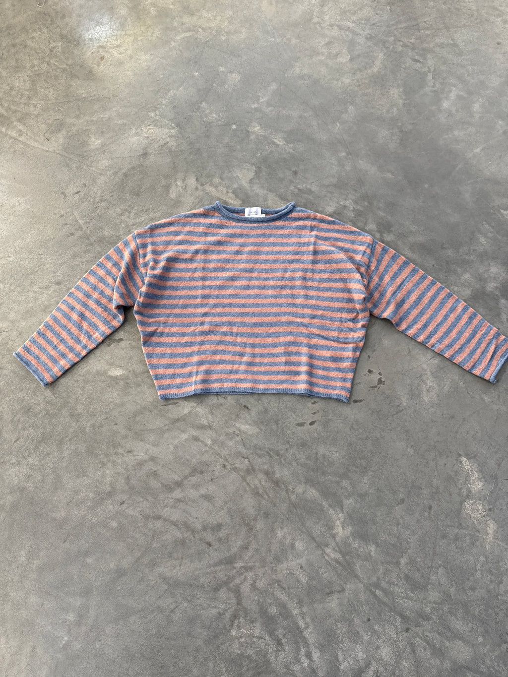 FINAL SALE - FLAWED Piper Pullover in Blush/Blue - Small