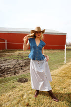 Annie Oakley Button Down Skirt