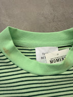 FINAL SALE - FLAWED Porter Stripe Pullover in Lime - S/M