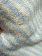 FINAL SALE - FLAWED Piper Cardigan in Baby Blue Stripes - Small