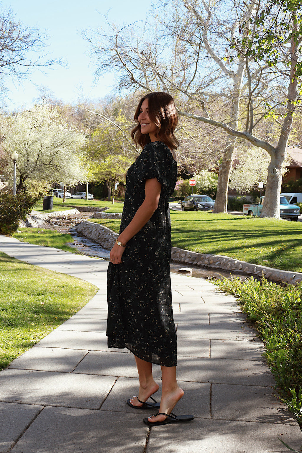 Moon Flower Floral Midi