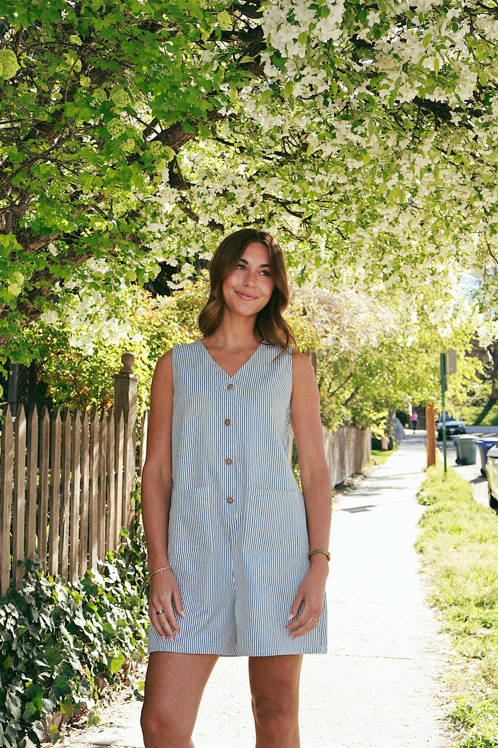Newport Pinstripe Romper