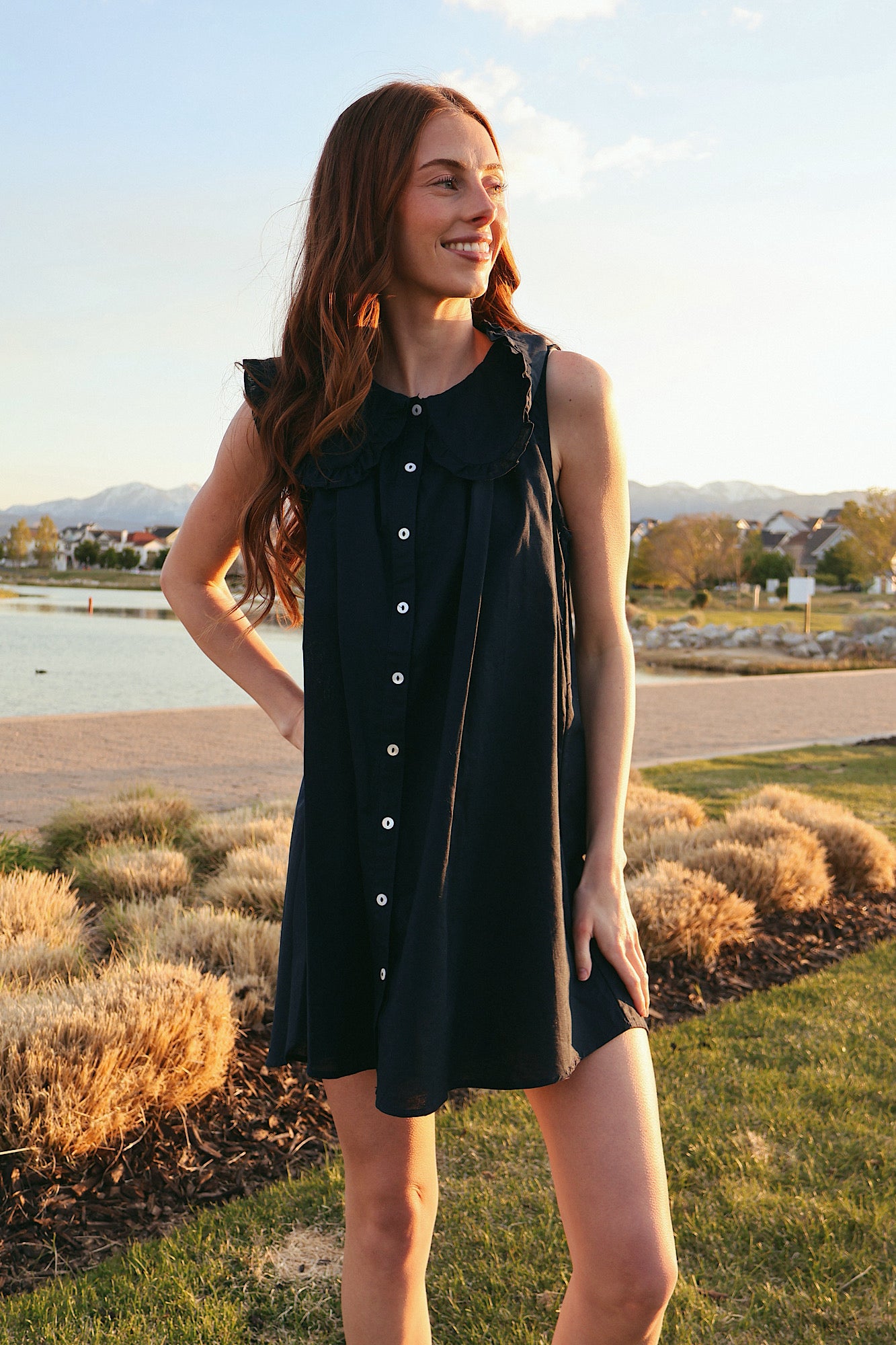 babydoll shirt dress Forever The 3/4 bubble sleeves are perfect this time of year and the button down closure is super classic Babydoll Tiered T-shirt Dress in