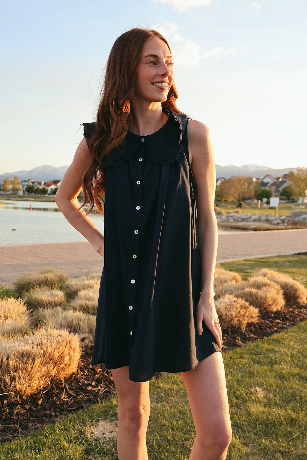 Willow Cotton Linen Babydoll Dress