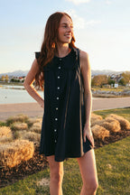 Willow Cotton Linen Babydoll Dress Small