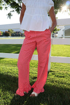 Saltwater Gingham Ruffle Pants
