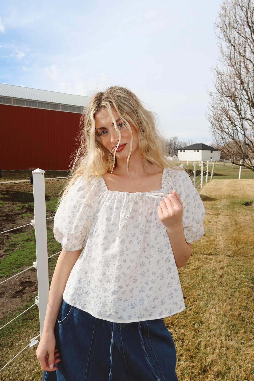 Rosebud Floral Blouse