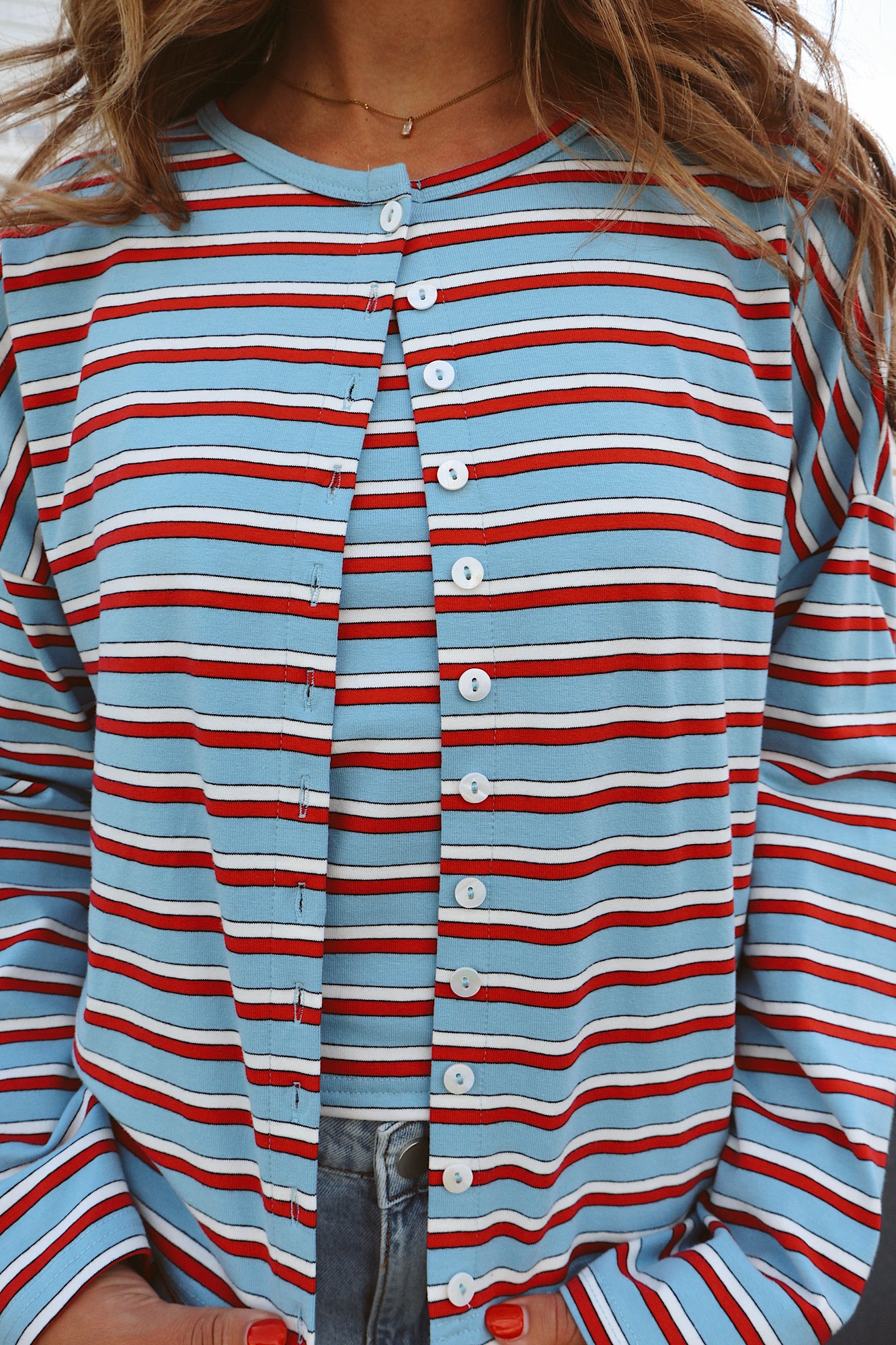 Libby Stripe Cardigan Secondary image