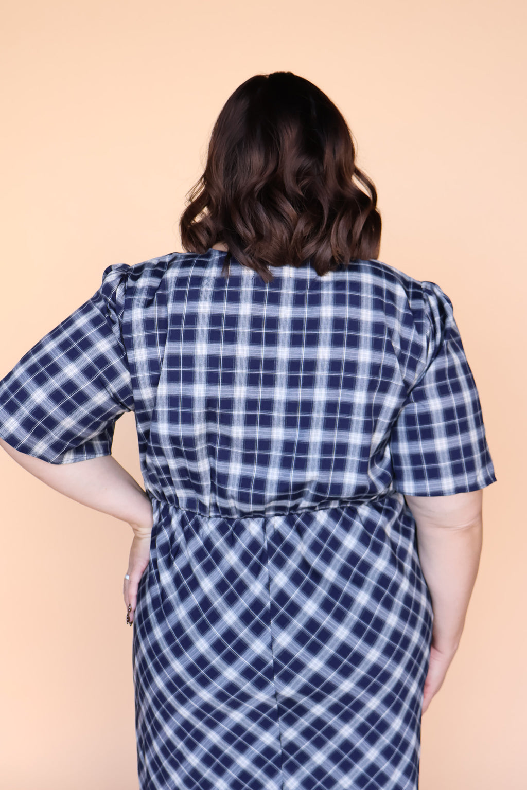 Highland Honey Plaid Midi Dress