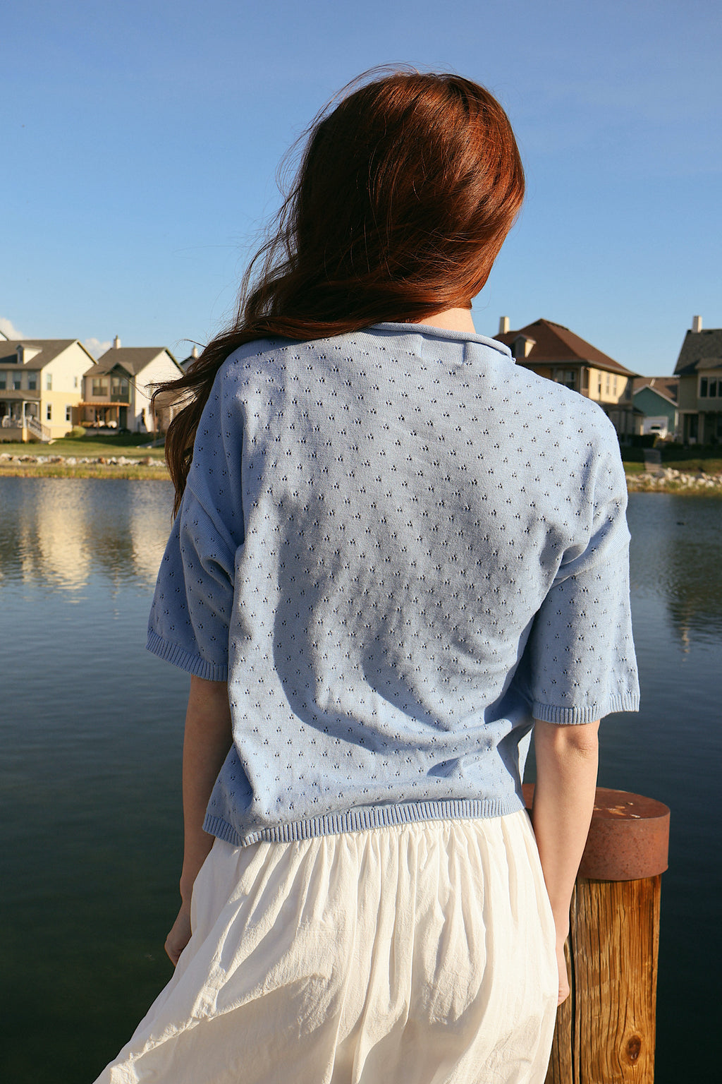 Seaside Sorbet Pointelle Cardigan