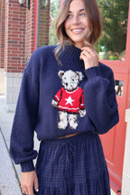 Teddy Bear Sweater in Navy