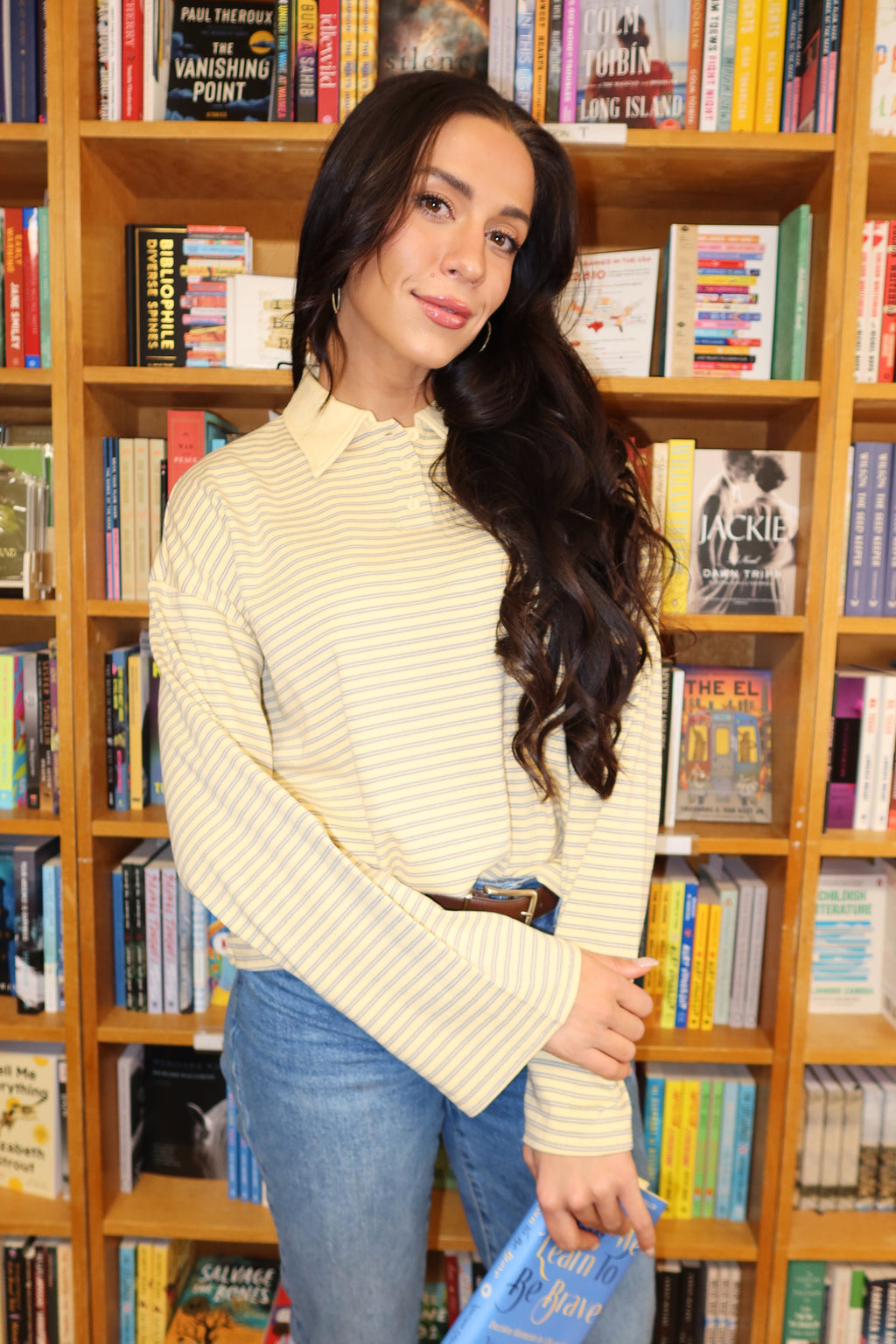 Ollie Stripe Polo in Yellow