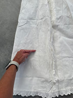 FINAL SALE - FLAWED Hattie Cotton Skirt in Ivory - Medium