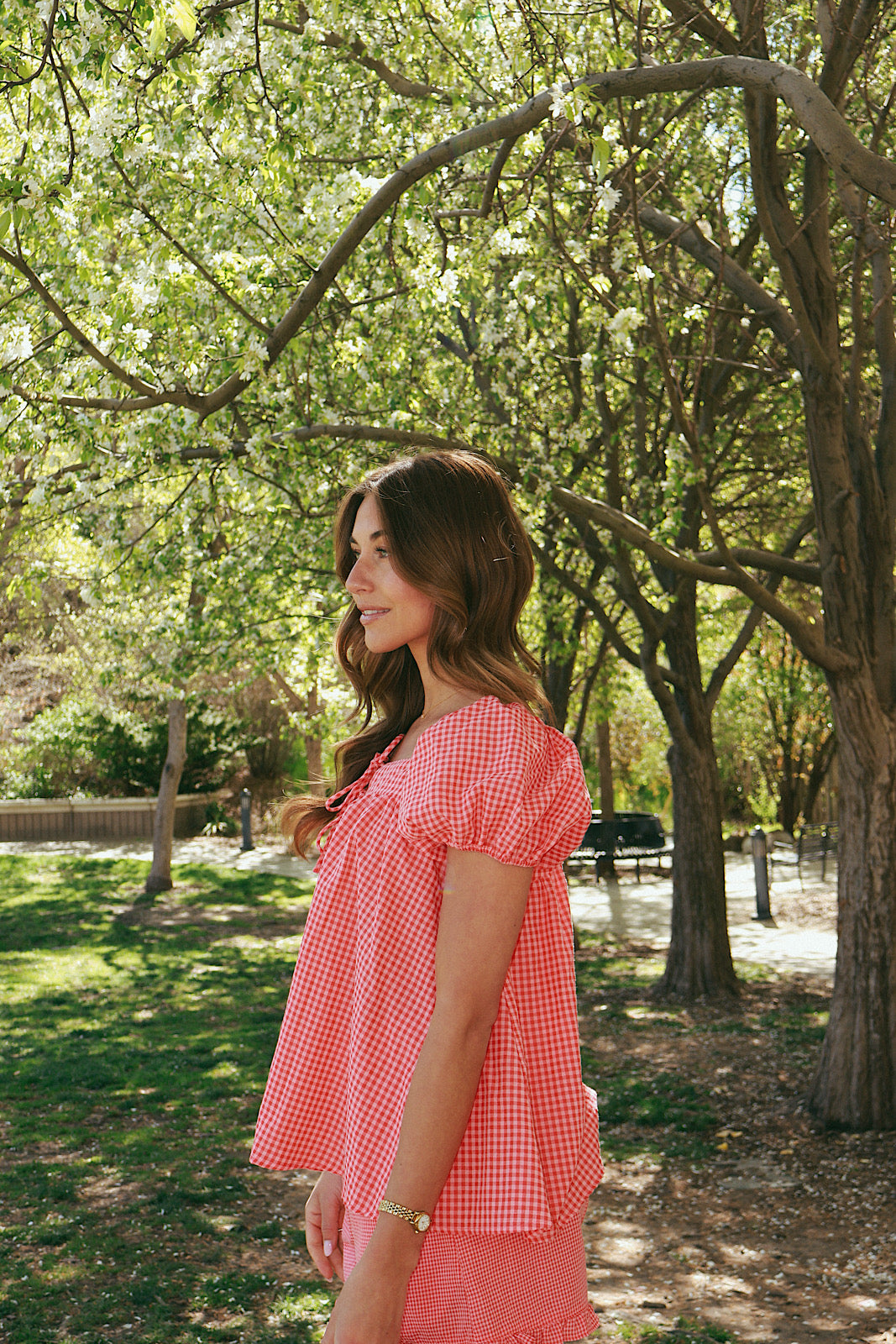 Berries & Cream Gingham Blouse