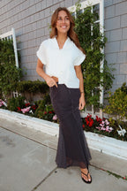 Love You Dot Maxi Skirt in Black