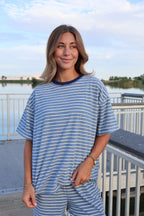 Cameron Fleece Stripe Tee