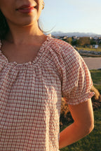 Bonnie Seersucker Plaid Blouse