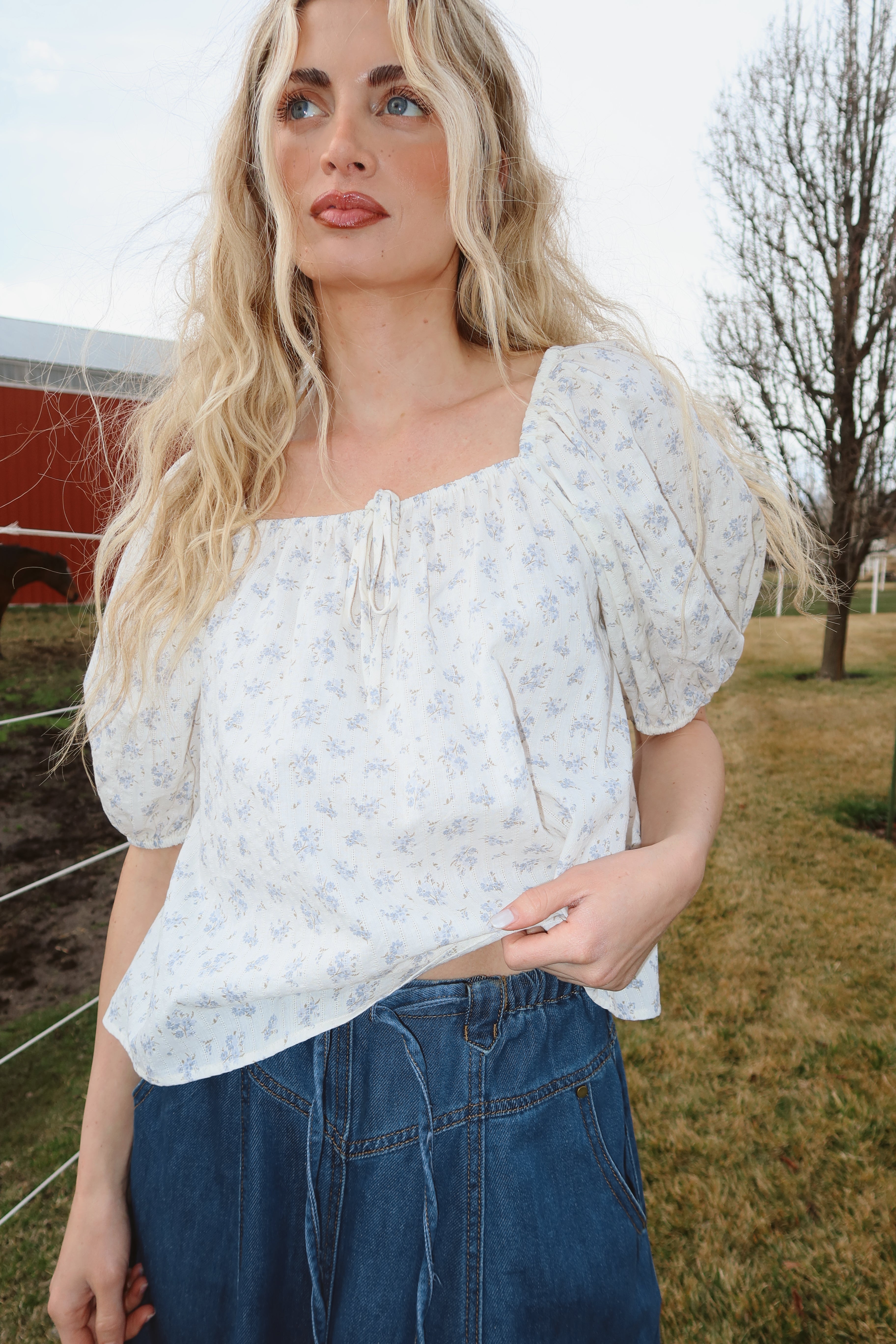 Rosebud Floral Blouse