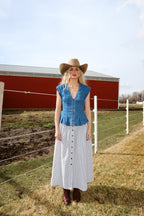Annie Oakley Button Down Skirt