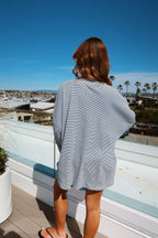 Parker Stripe Ribbed Top in Blue