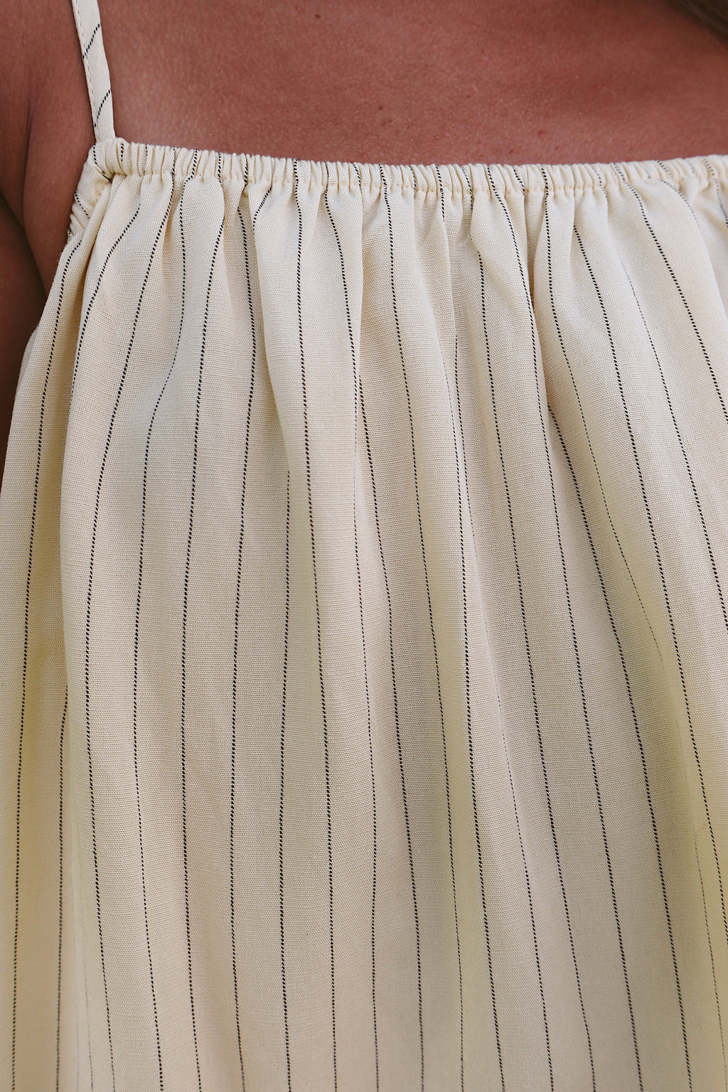 Jennie Pinstripe Maxi in Butter
