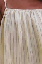 Jennie Pinstripe Maxi in Butter