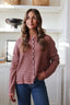 FINAL SALE - Piper Cardigan in Rose Pinstripe