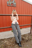FINAL SALE - Waco Seersucker Checkered Pants in Black