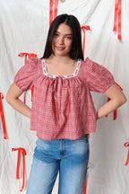 Lila Plaid Blouse
