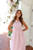 Willa Gingham Dress in Pink