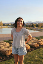 Bonnie Seersucker Plaid Blouse